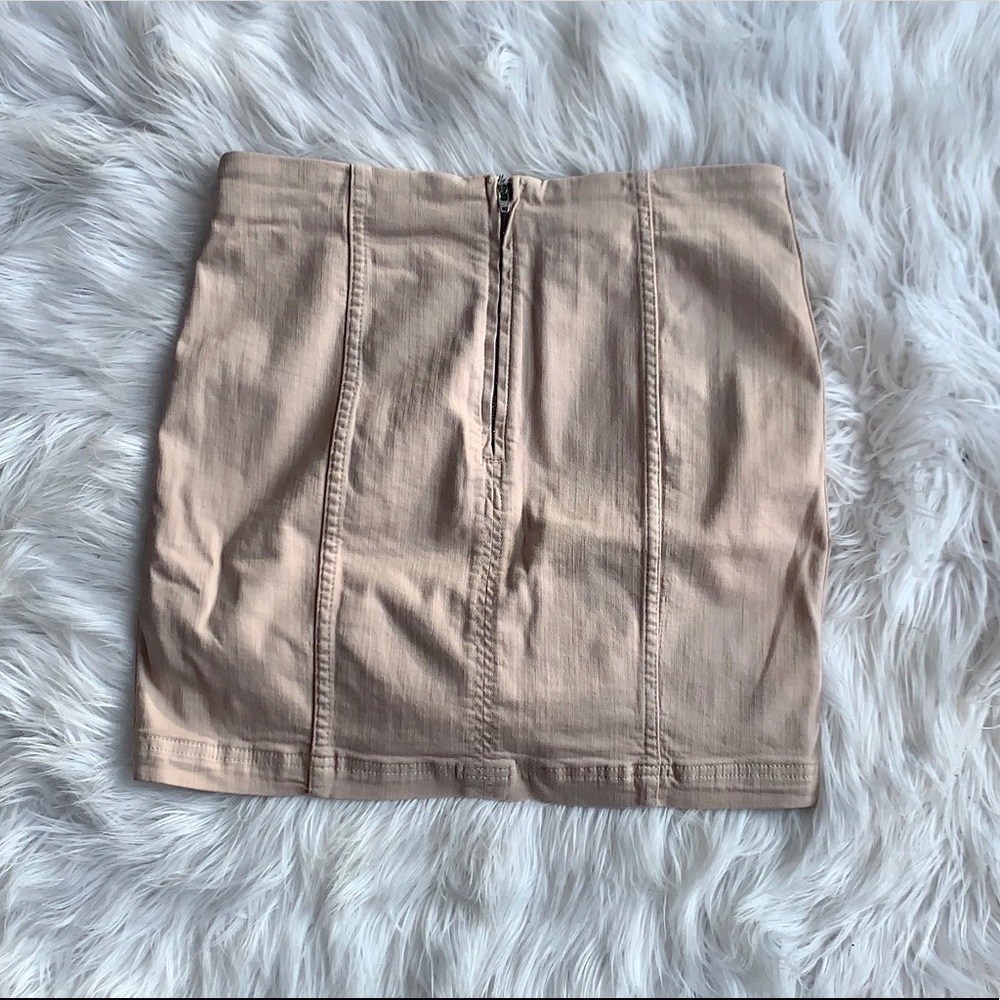 Free People blush zip skirt
